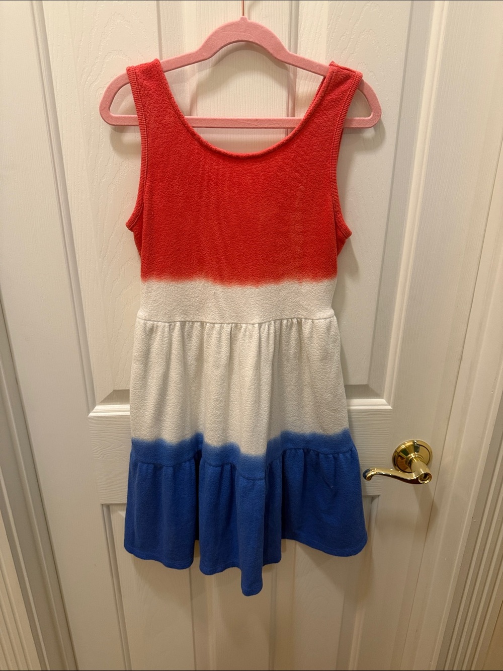 Cat & Jack Red, White and Blue Tiered Tank Dress